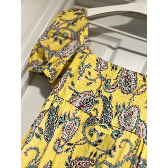 ZARA Floral Romantic Cottage Puff Sleeve MIDI Dress  Small Summer Vacation - Picture 6 of 7